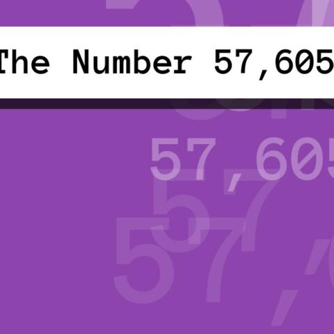 About The Number 57,605