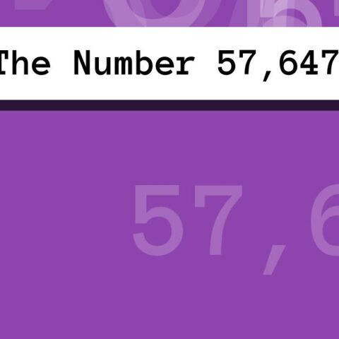 About The Number 57,647