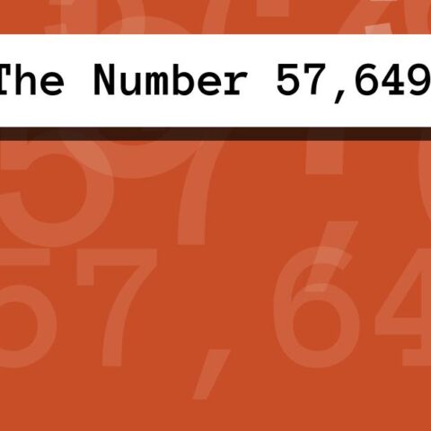 About The Number 57,649