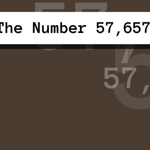 About The Number 57,657