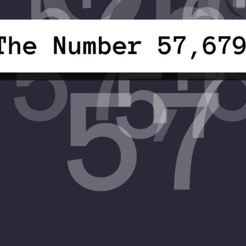 About The Number 57,679