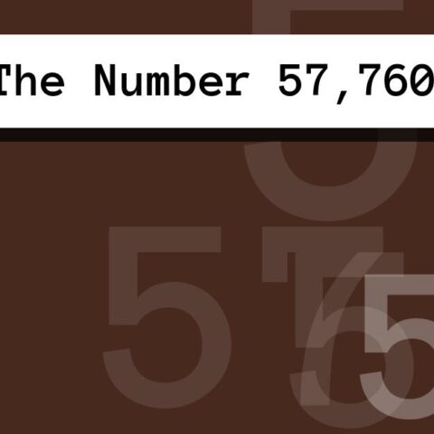 About The Number 57,760