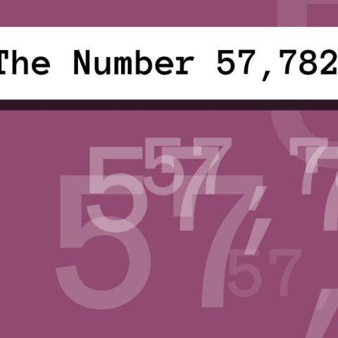 About The Number 57,782