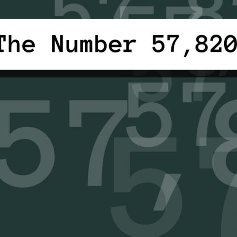 About The Number 57,820