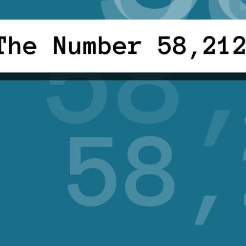About The Number 58,212