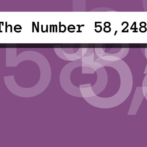 About The Number 58,248