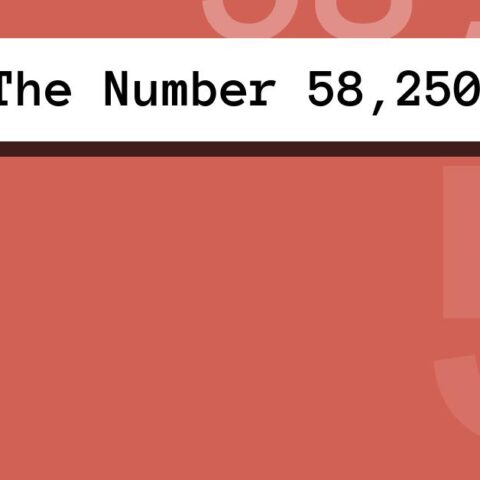About The Number 58,250