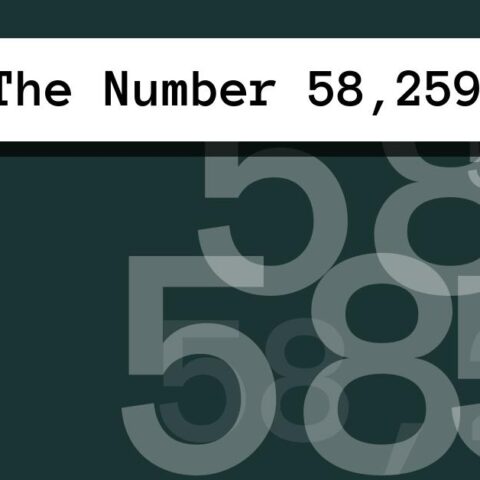About The Number 58,259