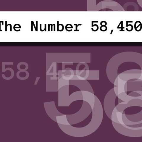 About The Number 58,450