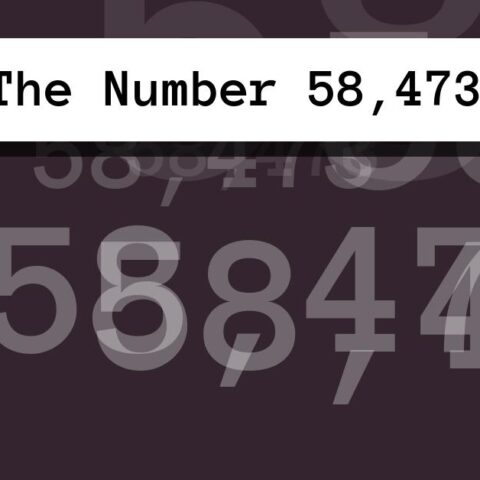 About The Number 58,473