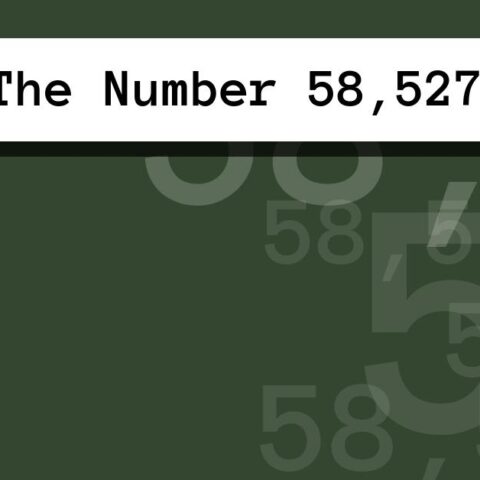 About The Number 58,527