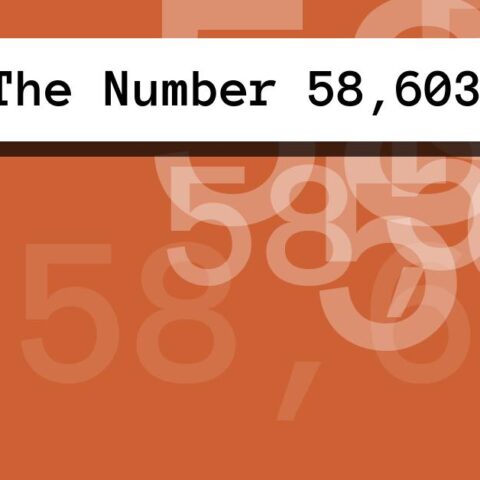 About The Number 58,603
