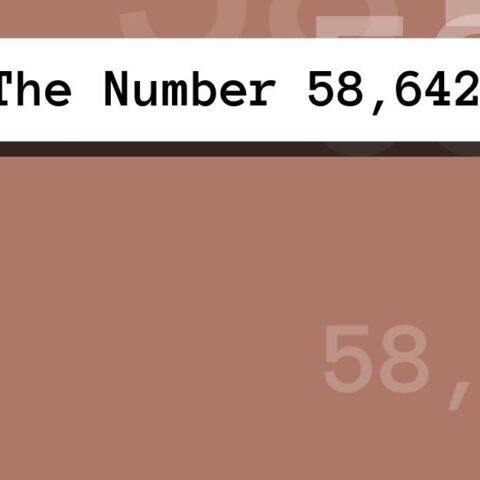 About The Number 58,642