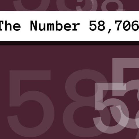 About The Number 58,706
