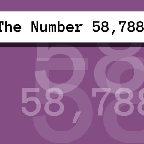 About The Number 58,788