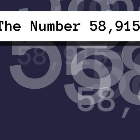 About The Number 58,915