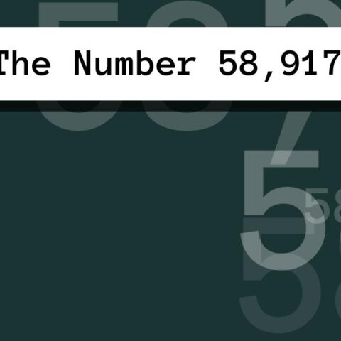 About The Number 58,917
