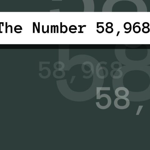 About The Number 58,968
