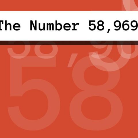 About The Number 58,969