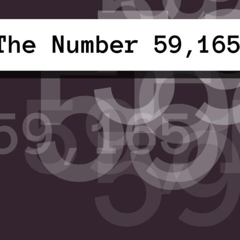 About The Number 59,165