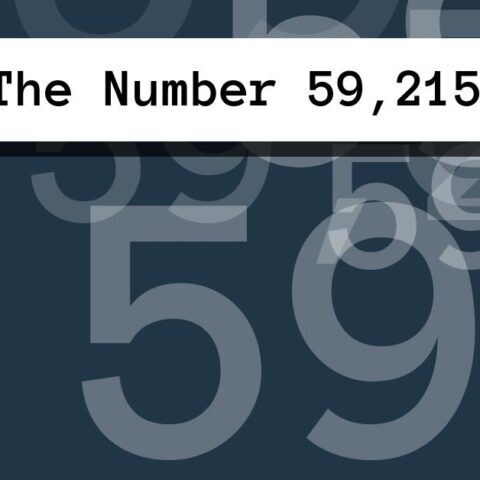 About The Number 59,215