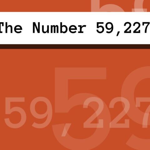 About The Number 59,227