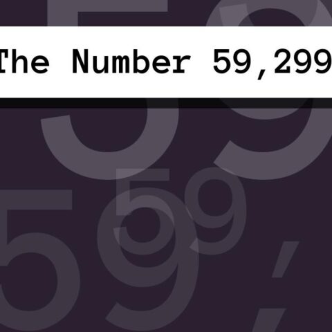 About The Number 59,299