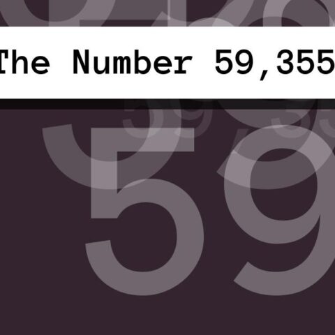 About The Number 59,355