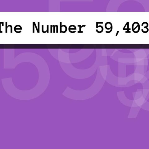 About The Number 59,403