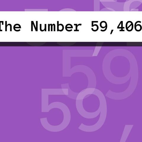 About The Number 59,406