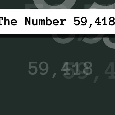 About The Number 59,418