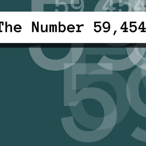About The Number 59,454