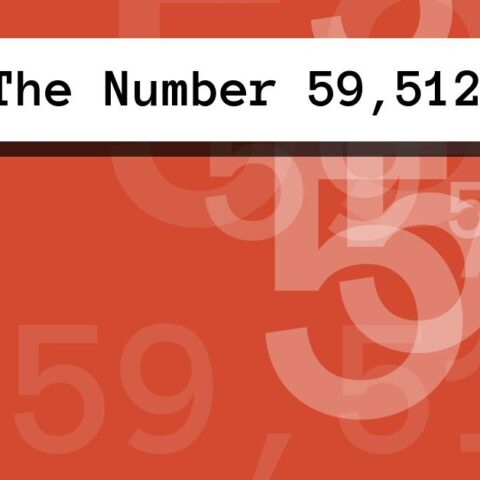 About The Number 59,512