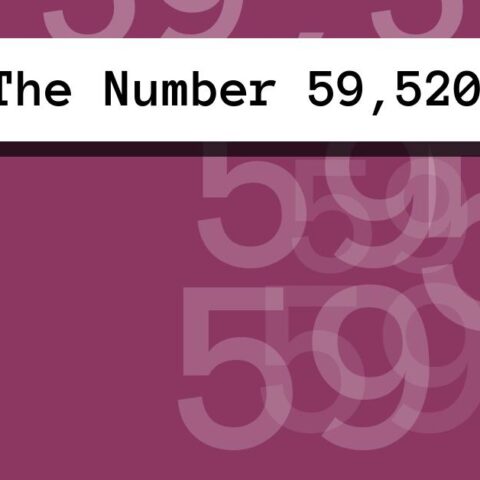 About The Number 59,520
