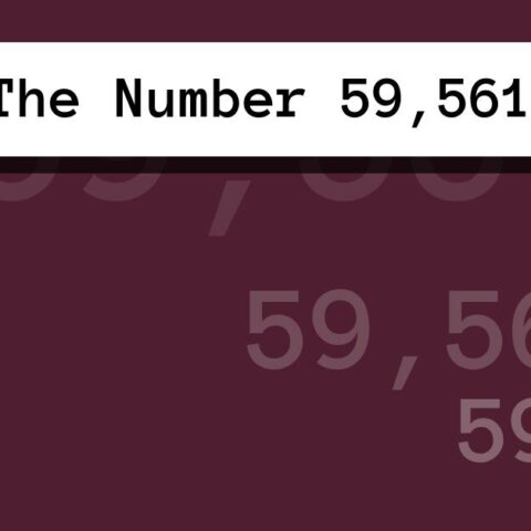 About The Number 59,561