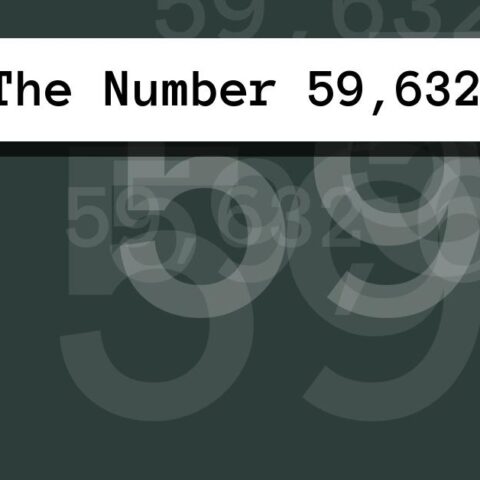 About The Number 59,632