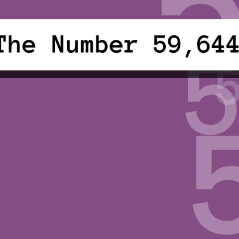 About The Number 59,644
