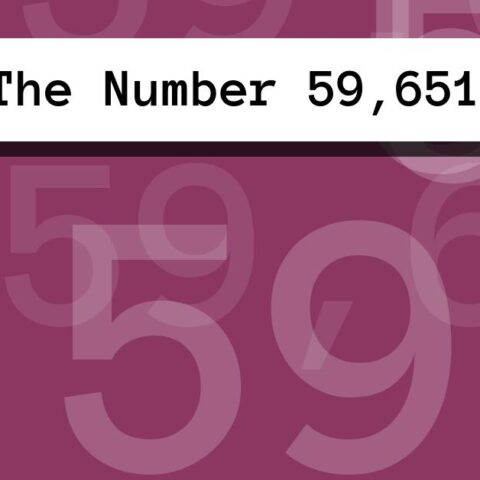 About The Number 59,651