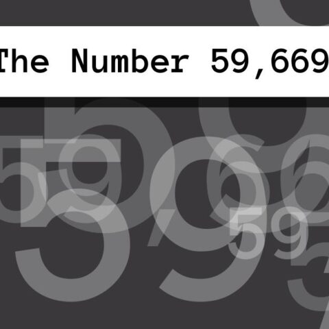 About The Number 59,669