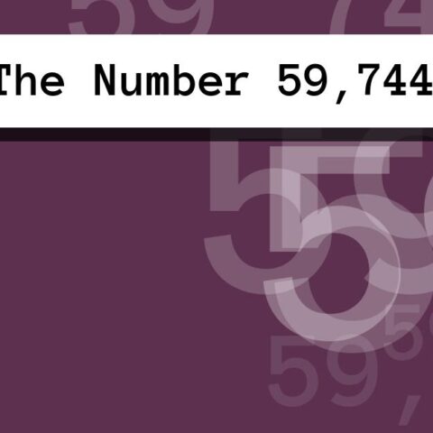 About The Number 59,744