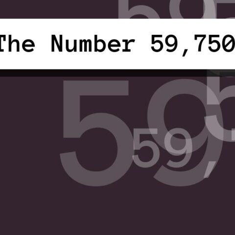 About The Number 59,750