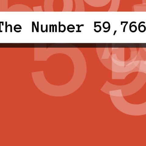 About The Number 59,766