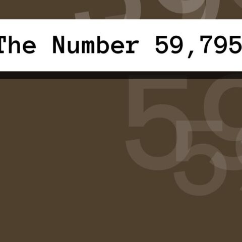 About The Number 59,795