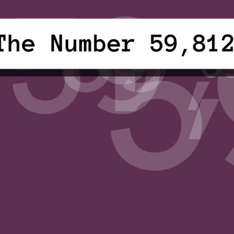 About The Number 59,812