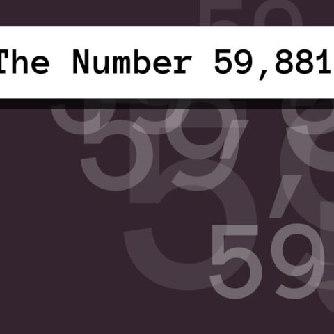 About The Number 59,881