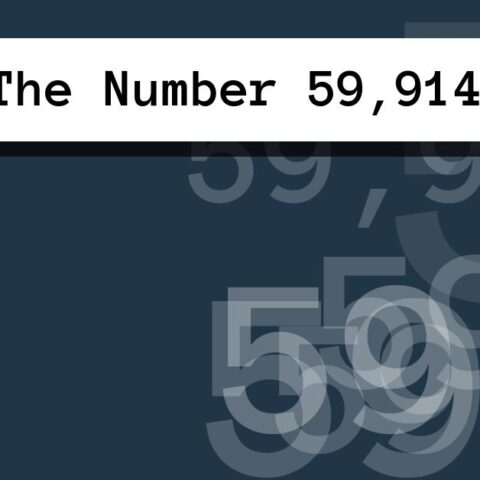 About The Number 59,914
