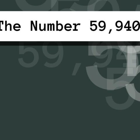 About The Number 59,940