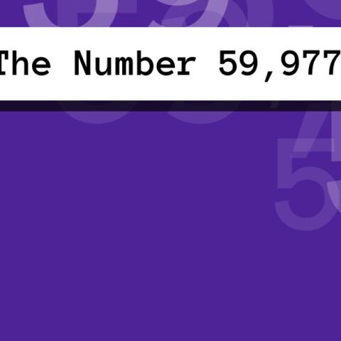 About The Number 59,977