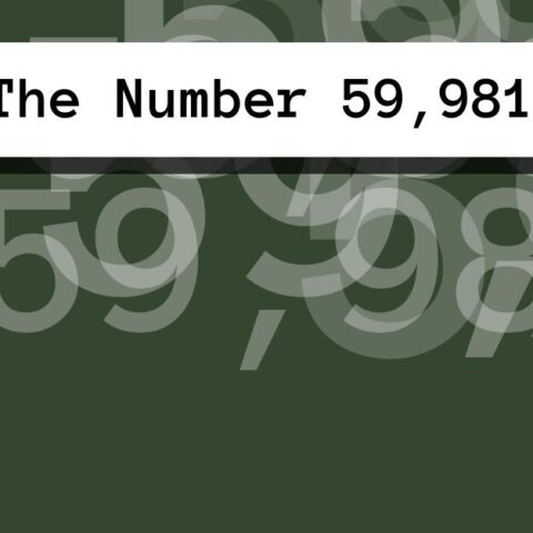 About The Number 59,981