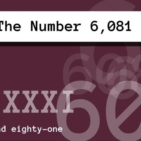 About The Number 6,081